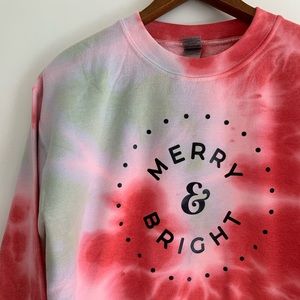 Christmas tie dye crewneck